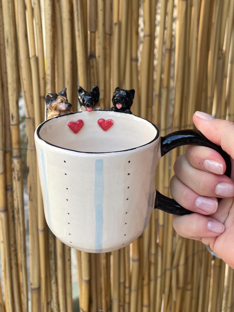 Personalized Pet Figure Mug Birthday Valentines Anniversary Gift for Pet Lovers