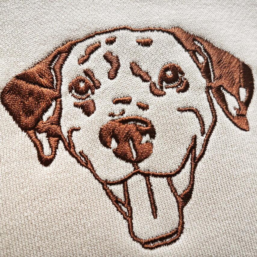 Embroidered Pet Dog Cat Face and Pet Name on Sleeve Sweatshirt Hoodie Gift for Pet Lovers