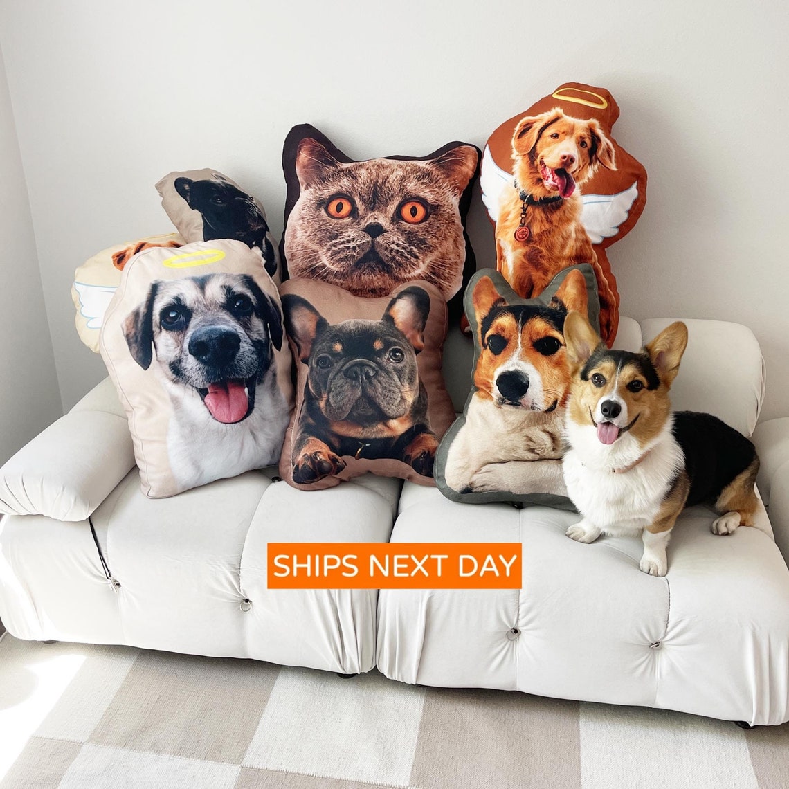 Custom Pet Shaped Pillow Christmas Gift Pet Memorial Gift for Pet Lovers