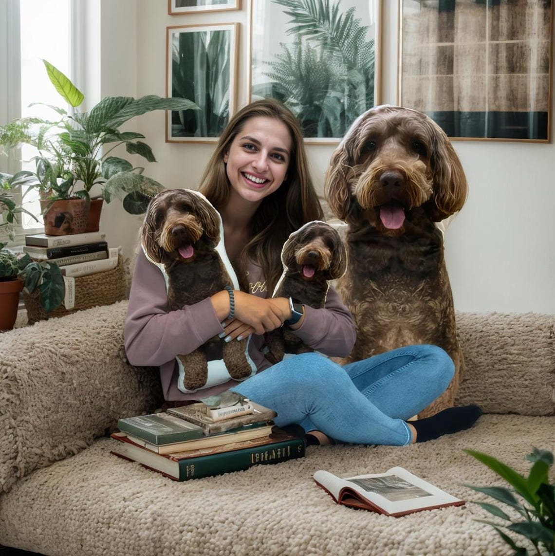 Sudadera con cuello redondo para mascotas bordada personalizada, regalos de amor para amantes de las mascotas