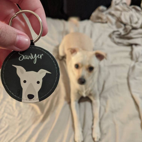 Personalisiertes Gedenkschild für Haustierhalsband mit Haustierohr und Namen, Geschenk für Tierliebhaber