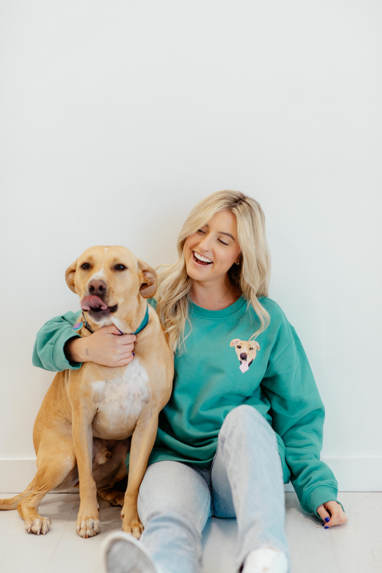 Sudadera personalizada con el nombre y la cara de tu mascota bordada para amantes de las mascotas