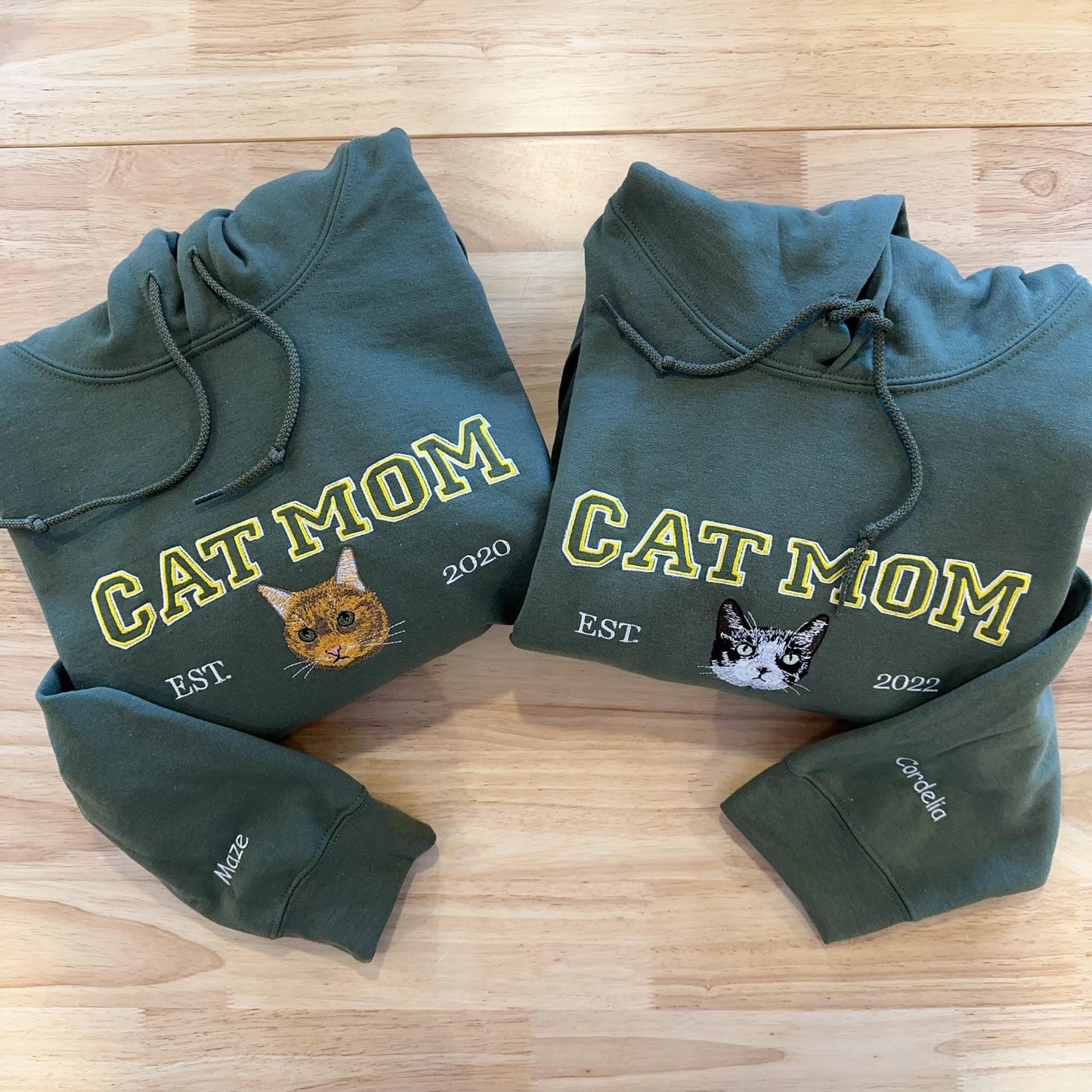Personalized Embroidered Pet Face and Name Est Sweatshirt for Pet Lovers