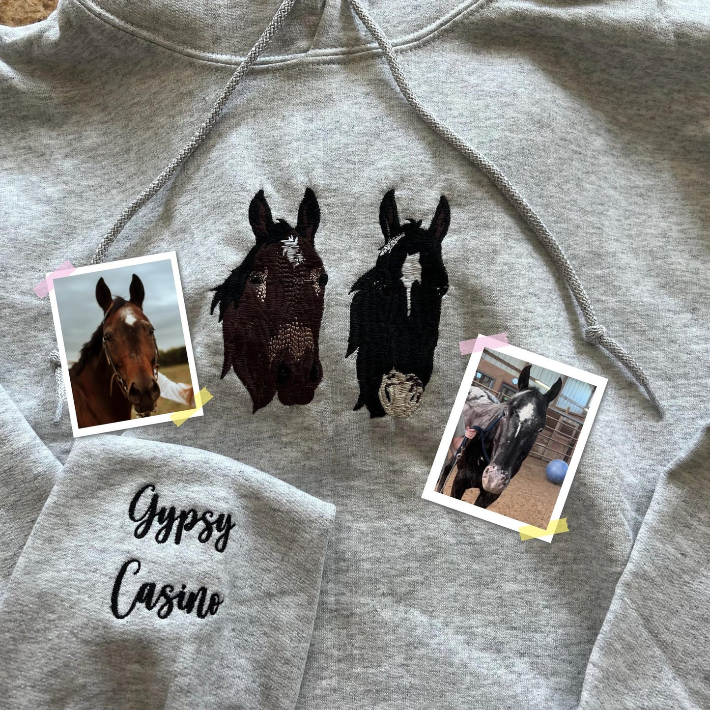 Sudadera personalizada con el nombre y la cara de tu mascota bordada para amantes de las mascotas