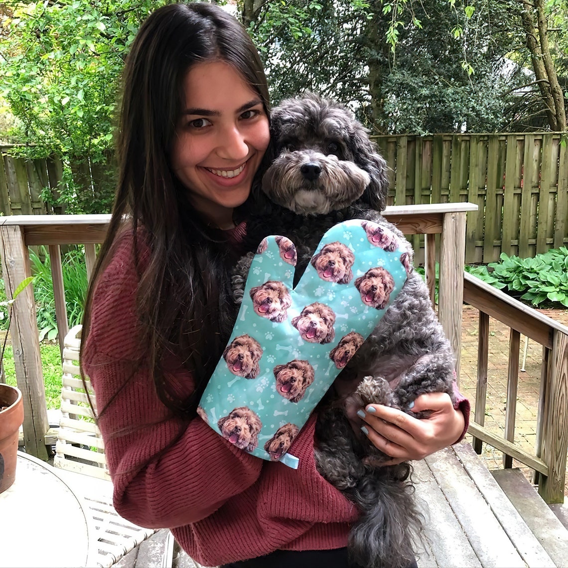 Personalisiertes besticktes Haustiergesicht und Haustiername Sweatshirt Hundeportrait bestickt Crewneck Haustierliebhaber Geschenk