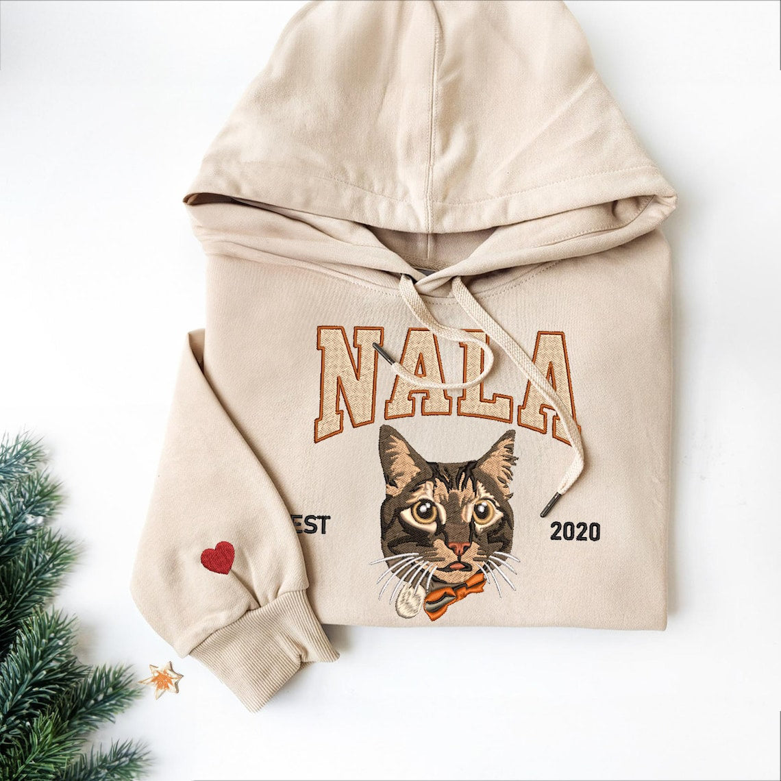 Cara de mascota bordada personalizada y nombre de mascota sudadera retrato de perro bordado cuello redondo regalo amante de las mascotas
