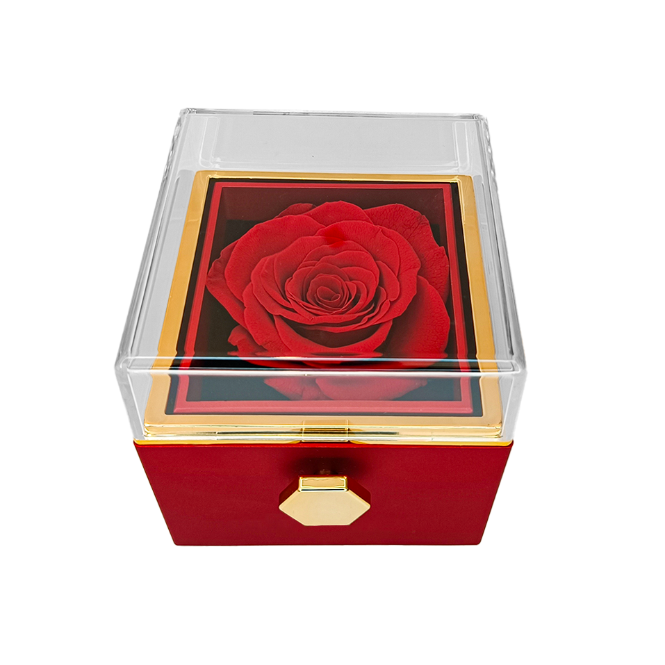 Schmuckschatulle in Rosenrot