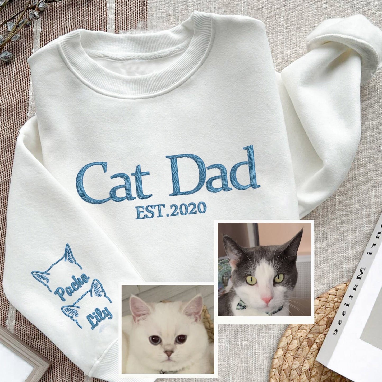 Personalisiertes Hundemama-Sweatshirt mit Kosenamen auf dem Ärmel, Geschenk für Tierliebhaber