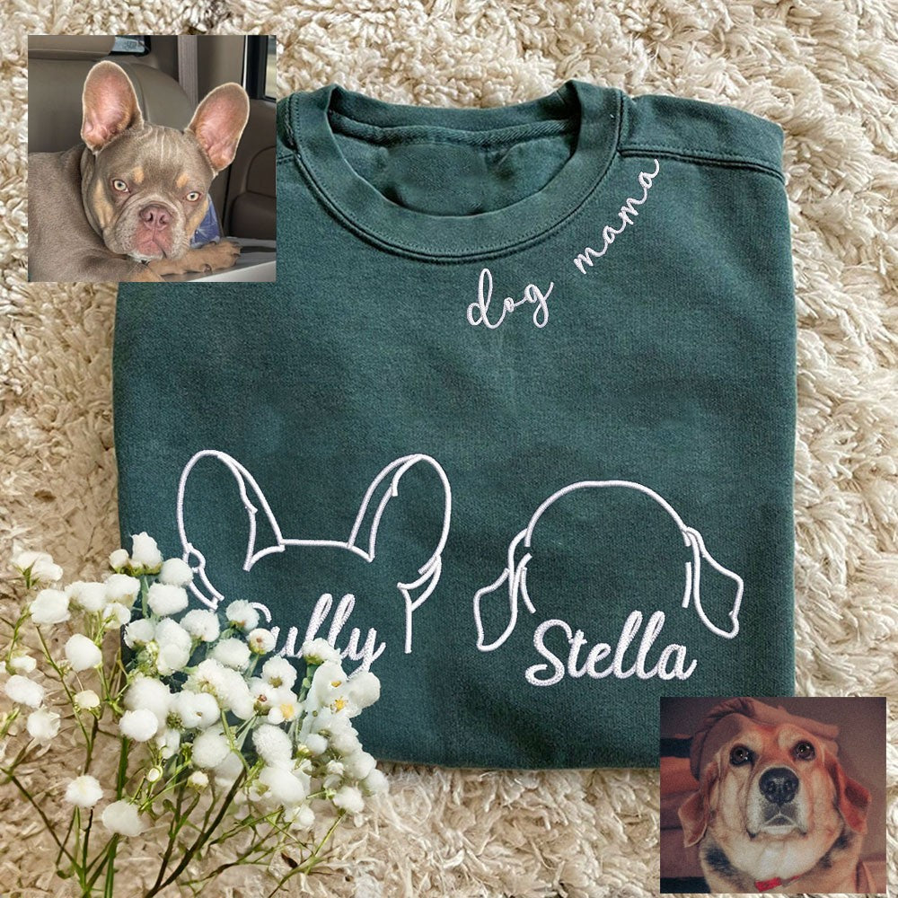 Personalisiertes Hundemama-Sweatshirt mit Kosenamen auf dem Ärmel, Geschenk für Tierliebhaber