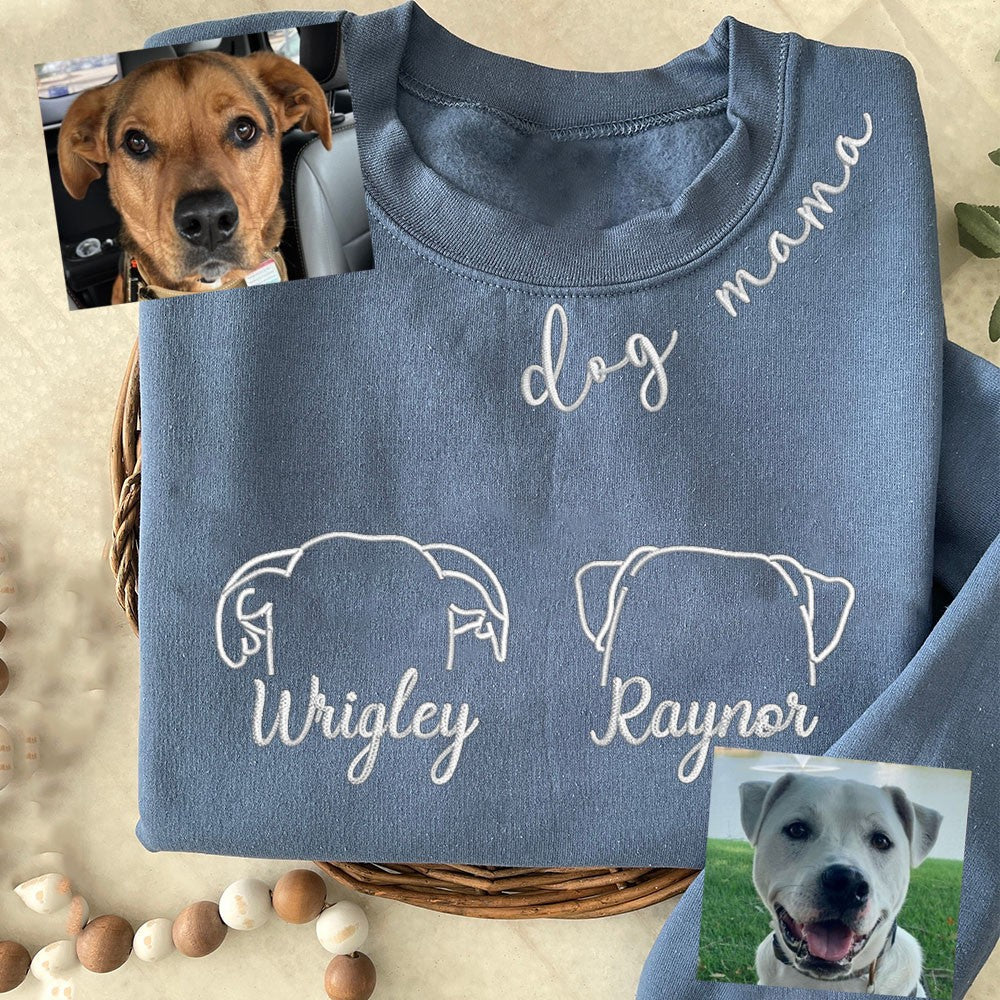 Personalisiertes Hundemama-Sweatshirt mit Kosenamen auf dem Ärmel, Geschenk für Tierliebhaber