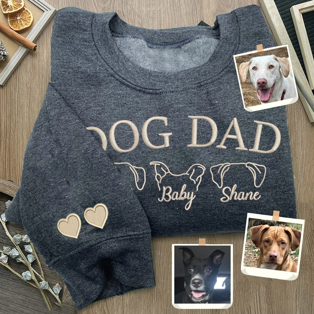 Personalisiertes Hundemama-Sweatshirt mit Kosenamen auf dem Ärmel, Geschenk für Tierliebhaber