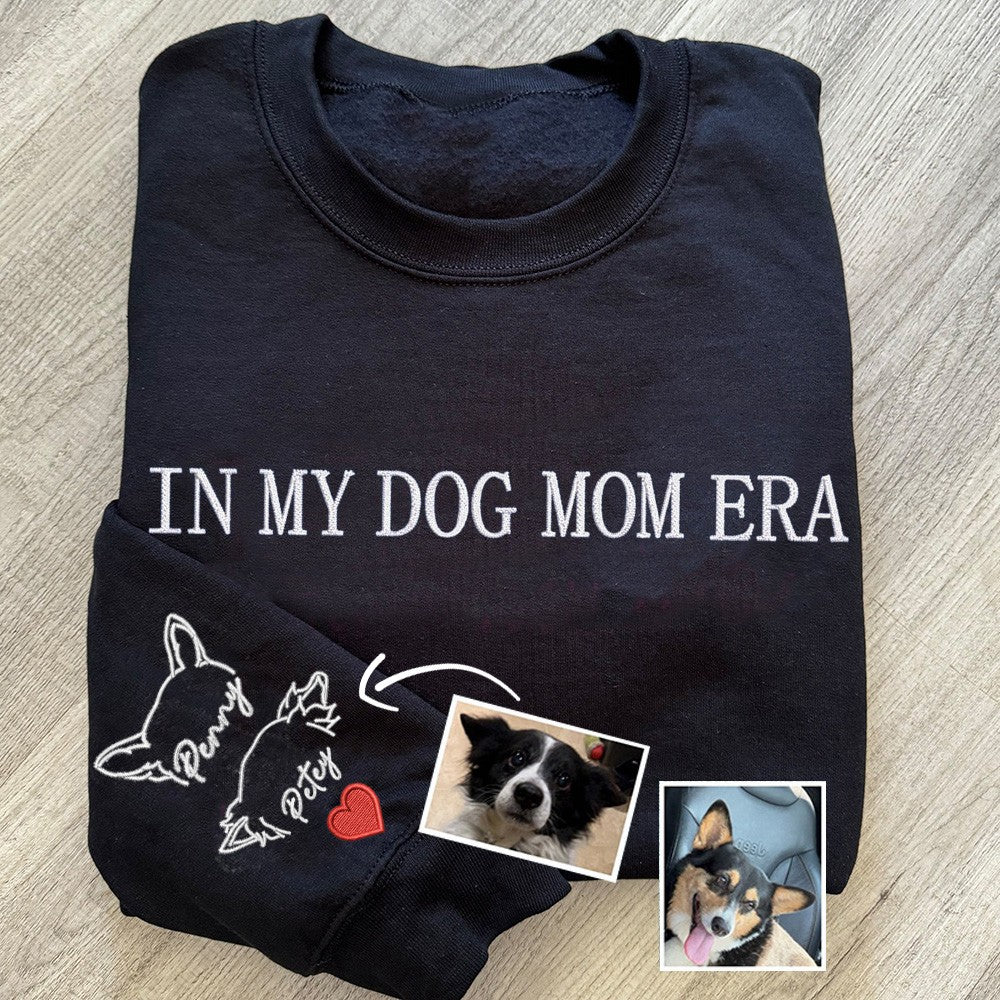 Personalisiertes Hundemama-Sweatshirt mit Kosenamen auf dem Ärmel, Geschenk für Tierliebhaber