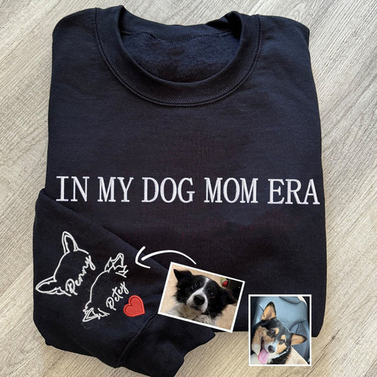 Personalisiertes Hundemama-Sweatshirt mit Kosenamen auf dem Ärmel, Geschenk für Tierliebhaber