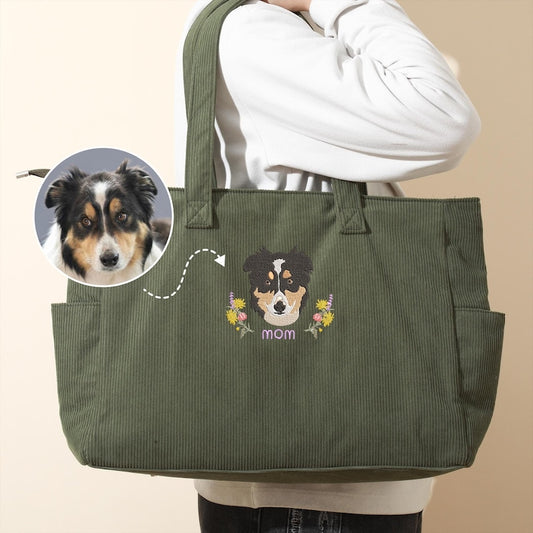 Personalisiertes besticktes Haustiergesicht und Haustiername Sweatshirt Hundeportrait bestickt Crewneck Haustierliebhaber Geschenk