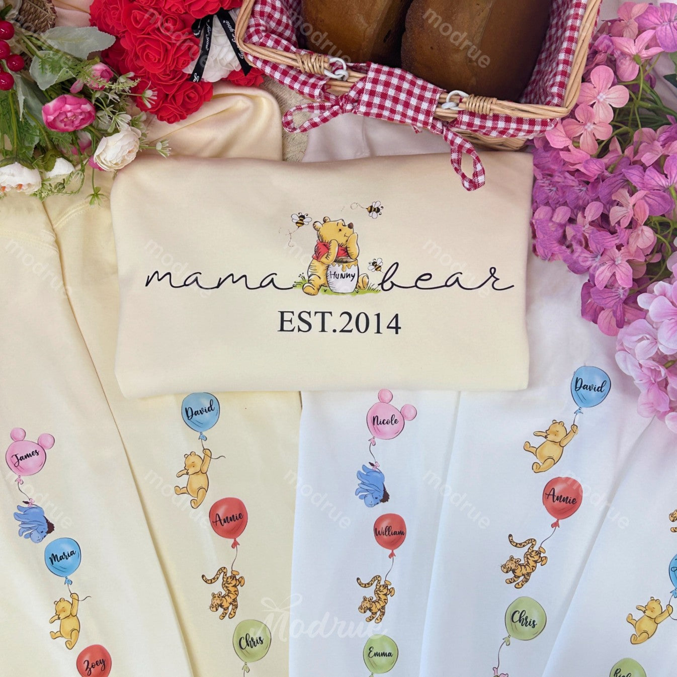 Personalisiertes Sweatshirt „Diese Mama trägt ihr Herz auf der Zunge“ mit individuellen Namen, warmes Geschenk für die liebe Mama