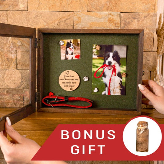 Personalized Pet Memorial Shadow Box Pet Keepsake Frame Gift for Dog Cat Lovers