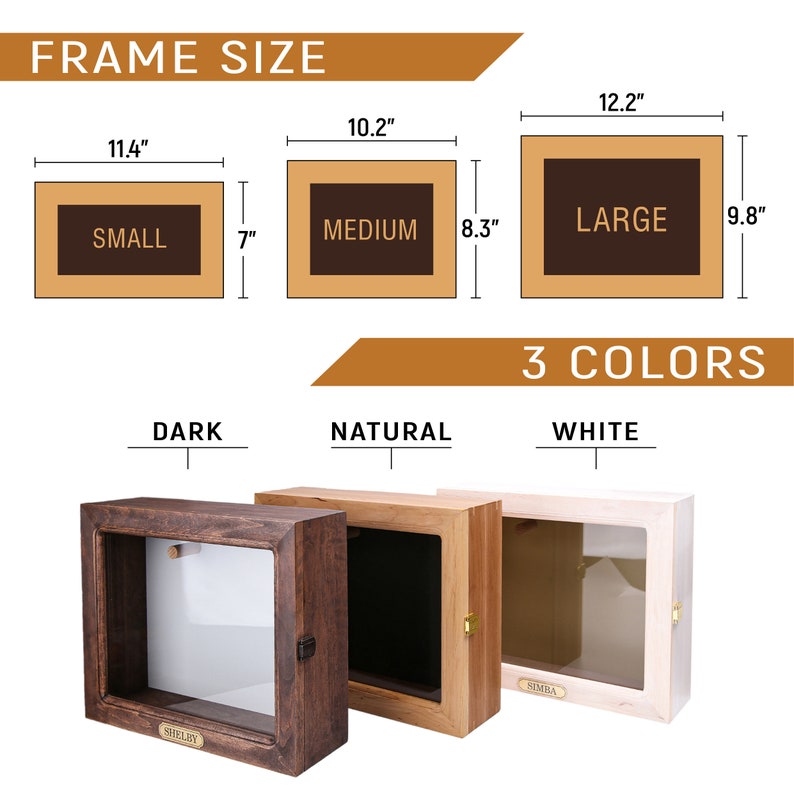 Personalized Pet Memorial Shadow Box Pet Keepsake Frame Gift for Dog Cat Lovers