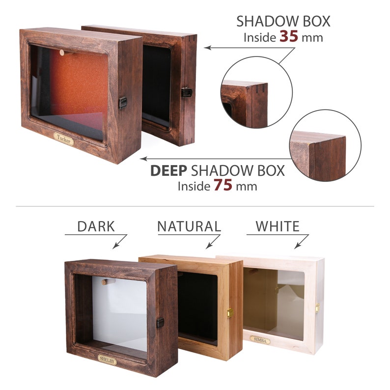 Personalized Pet Memorial Shadow Box Pet Keepsake Frame Gift for Dog Cat Lovers