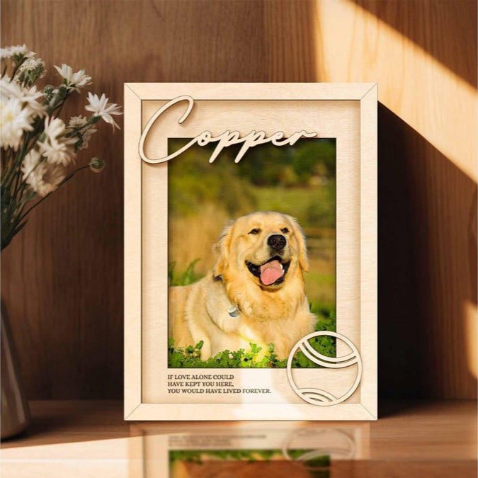 personalized Pet Memorial Picture Frame Pet Lover Photo Gift Dog Keepsake Sign with Name Dog Cat Loss Gift
