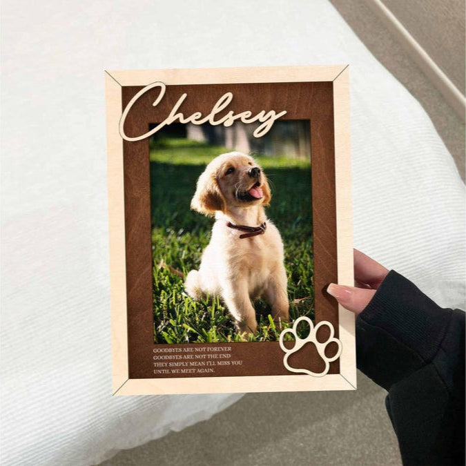 personalized Pet Memorial Picture Frame Pet Lover Photo Gift Dog Keepsake Sign with Name Dog Cat Loss Gift