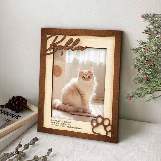 personalized Pet Memorial Picture Frame Pet Lover Photo Gift Dog Keepsake Sign with Name Dog Cat Loss Gift