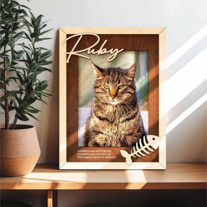 personalized Pet Memorial Picture Frame Pet Lover Photo Gift Dog Keepsake Sign with Name Dog Cat Loss Gift