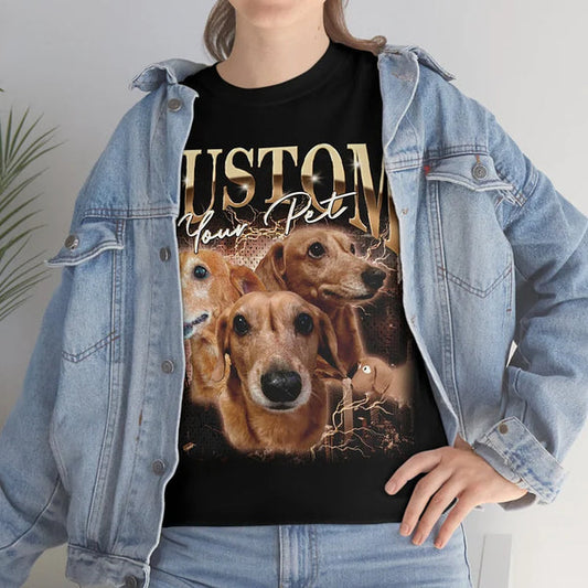 Camiseta vintage personalizada con fotos de mascotas, regalo para amantes de las mascotas