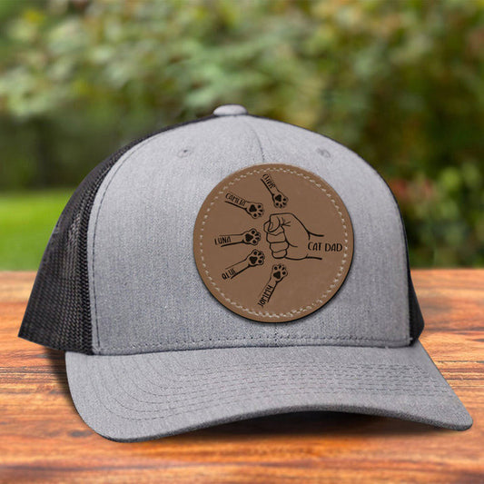 Personalisierte Haustier Ohren Lineart Leder Patch Hut Baseball-Cap für Tierliebhaber