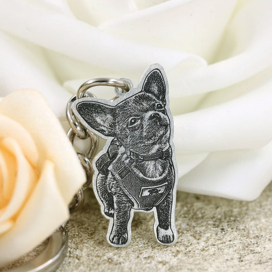 Personalisiertes Gedenkschild für Haustierhalsband mit Haustierohr und Namen, Geschenk für Tierliebhaber