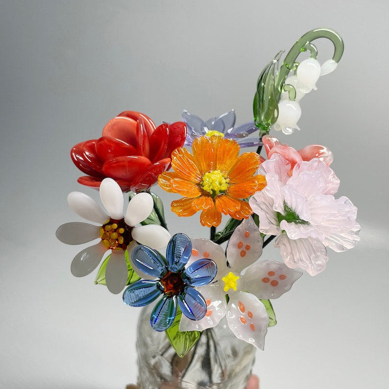 Personalized Glass Birth Month Flower Unique Gifts for Mom Grandma Mother's Day Christmas Gift Ideas