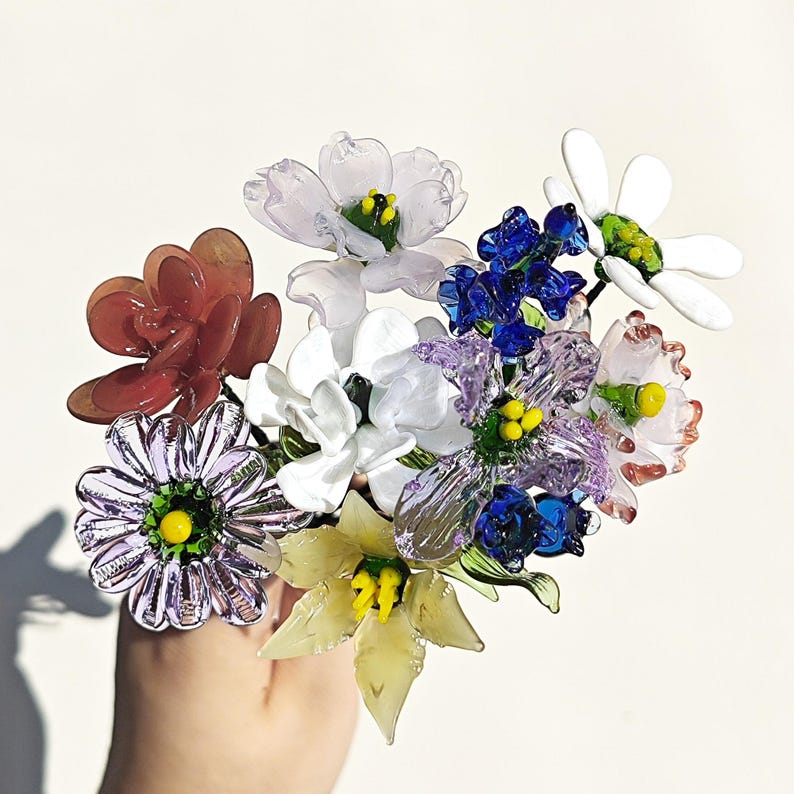 Personalized Glass Birth Month Flower Unique Gifts for Mom Grandma Mother's Day Christmas Gift Ideas