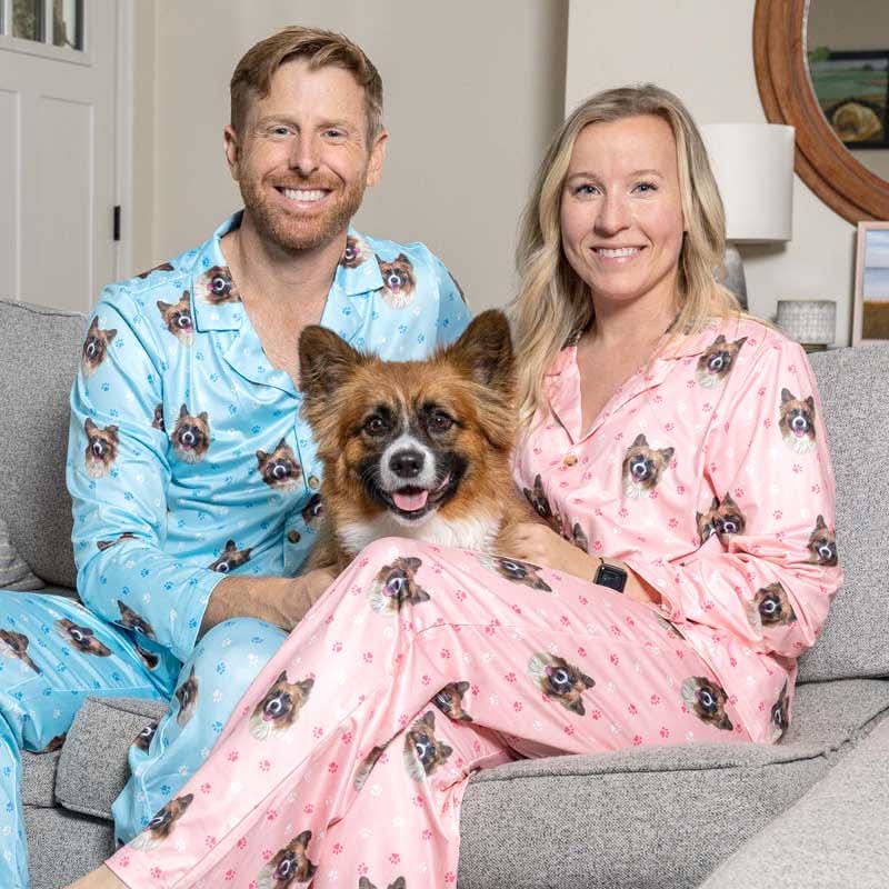 Custom Pet Face Pajama Pants & Long Sleeve Pajamas
