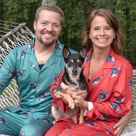 Custom Pet Face Pajama Pants & Long Sleeve Pajamas