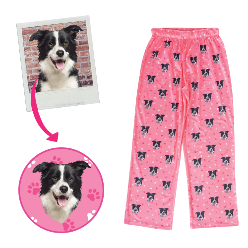 Custom Pet Face Pajama Pants & Long Sleeve Pajamas