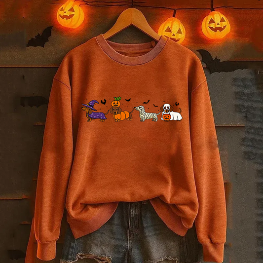 Halloween Dachshund Sweatshirt Spooky Season Hoodie Unique Gift For Pet Lovers