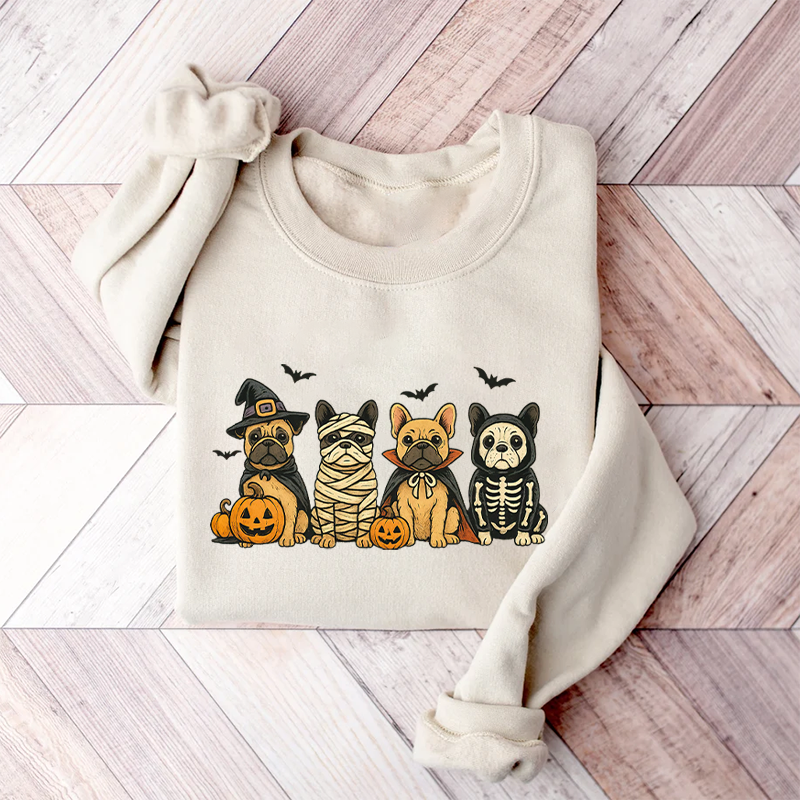 Halloween French Bulldog Sweatshirt Spooky Season Hoodie Unique Gift For Pet Lovers