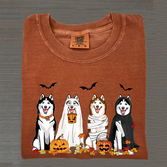 Sweat à capuche Halloween Husky Ghost Dogs, cadeau unique pour les amoureux des animaux