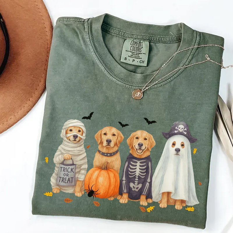 Sweat à capuche Halloween Golden Retriever Spooky Season, cadeau unique pour les amoureux des animaux