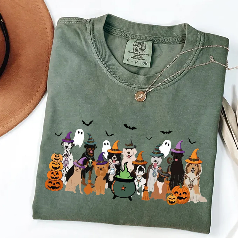 Sweat à capuche Halloween Witch Dogs, cadeau unique pour les amoureux des animaux