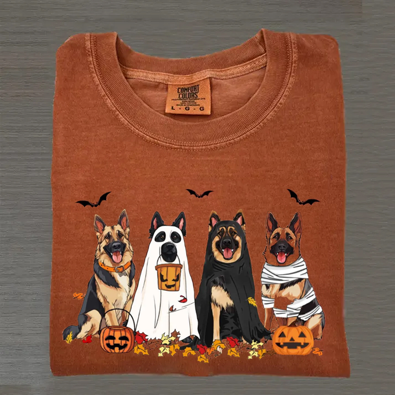 Sweat-shirt d'Halloween fantôme berger allemand, sweat à capuche saison effrayante, cadeau unique pour les amoureux des animaux