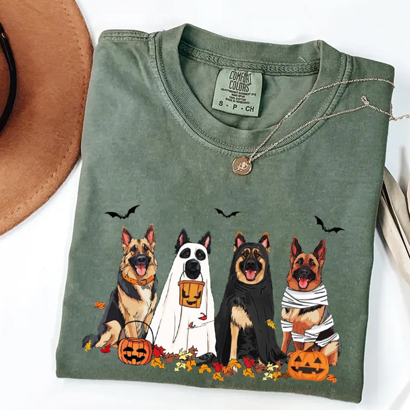 Sweat-shirt d'Halloween fantôme berger allemand, sweat à capuche saison effrayante, cadeau unique pour les amoureux des animaux