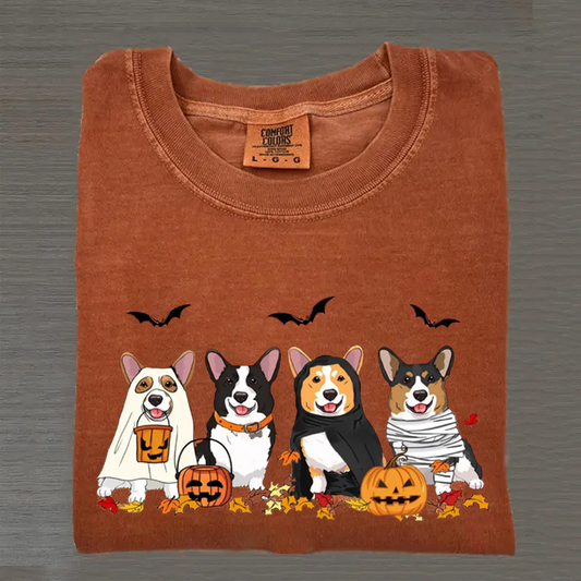 Sweat-shirt Halloween Corgi Ghost Dogs, sweat à capuche saison effrayante, cadeau unique pour les amoureux des animaux