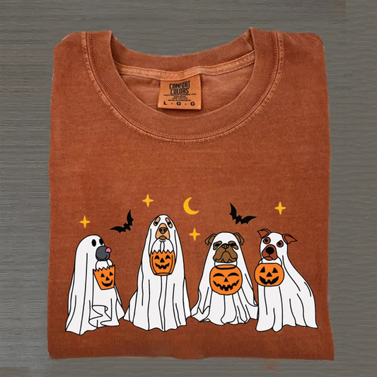 Sweat à capuche Halloween mignon avec motif de chien fantôme, cadeau d'Halloween pour les amoureux des animaux