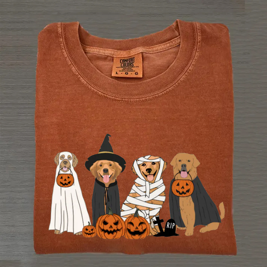 Sweat à capuche d'Halloween motif Golden Retriever, motif fantôme, cadeau d'Halloween pour les amoureux des animaux