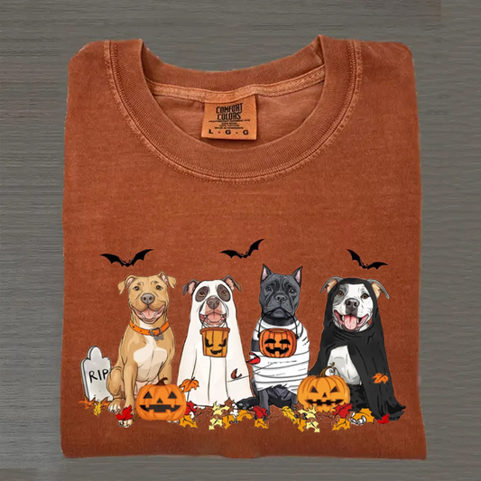 Sweat à capuche Halloween Pitbull Ghost Dogs, cadeau d'Halloween pour les amoureux des animaux