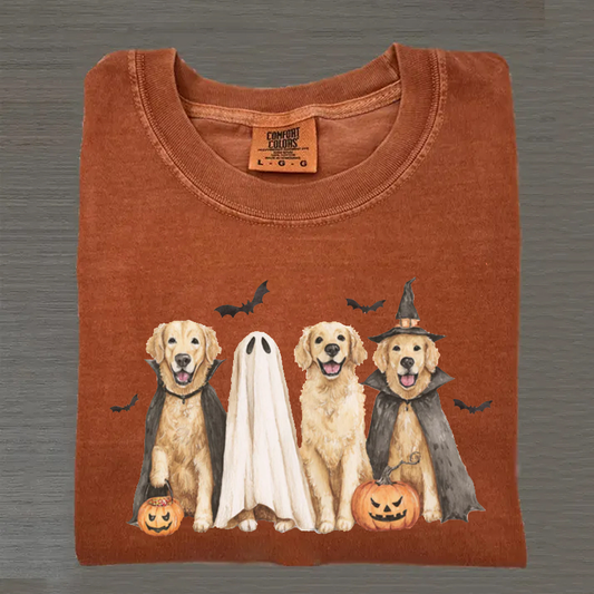 Sweat-shirt d'Halloween Golden Retriever, sweat à capuche saison effrayante, cadeau d'Halloween pour les amoureux des chiens