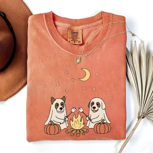 Sweat à capuche Halloween Fire Dog, cadeau d'Halloween pour les amoureux des animaux