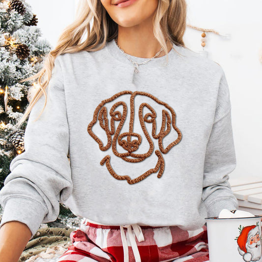 Sweat-shirt brodé personnalisé avec le visage et le nom de votre chien, cadeau souvenir pour les amoureux des animaux