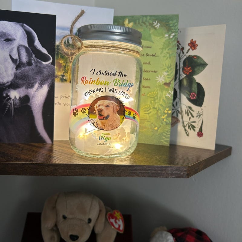 Personalisiertes Hundefoto Pfoten-Nachtlicht Haustier-Erinnerungsgeschenk für Tierliebhaber 