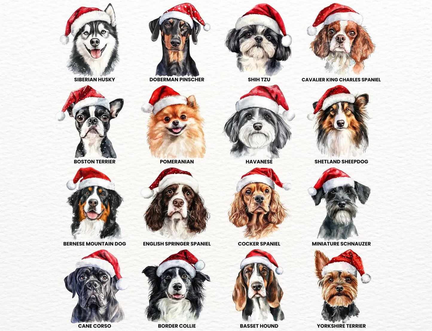 Custom Embrodied Pet Dog Face Christmas Sweatshirt with Santa Hat Christmas Gift For Pet Lovers